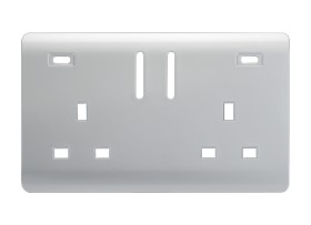 Platinum Silver Spare Plate Wiring Accessories Trendi Decorative Screwless